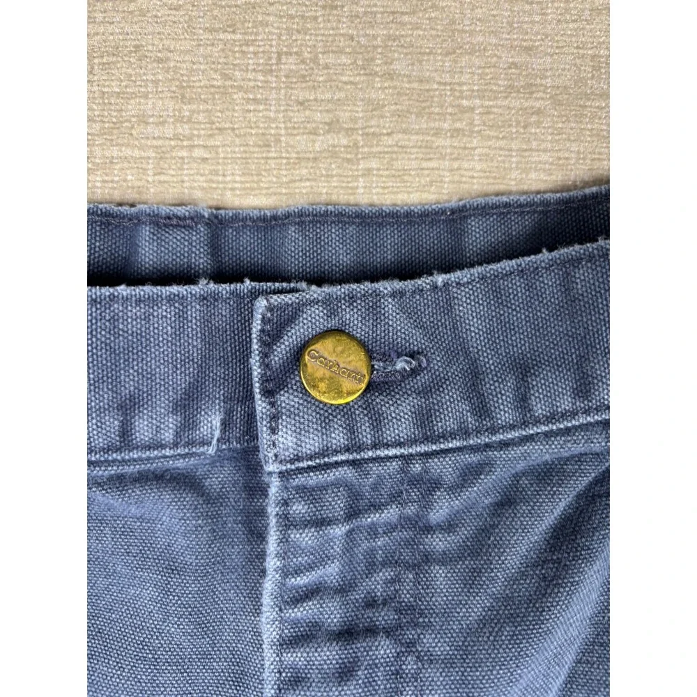 Carhartt B11 MDT Mens 40x34 Midnight Blue Washed Duck Work Dungarees Pants
